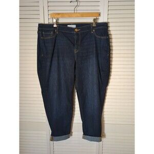 Lane Bryant Jeans Womens Plus 18R Dark Blue Denim Super Soft‎ Classic Cropped